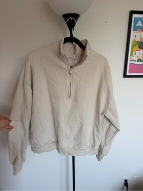 Garage Men's Half-Zip Sweater in Cream
